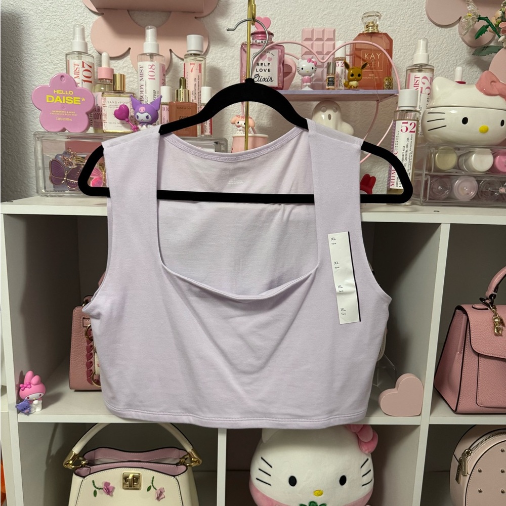 Purple crop top